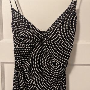 Le Chateau Black Dress with White Polka Dots